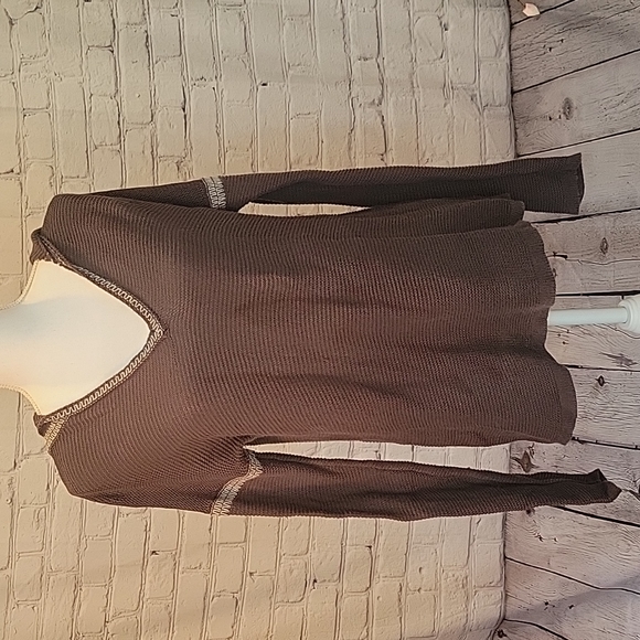 Tops Womens Knit Hoodie With V Neck Poshmark